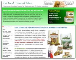 Pet Food and Treats Website